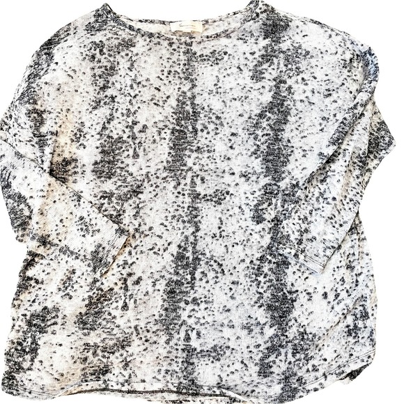 Two by Vince Camuto Gray and Black Marled Knit Sweater Plus Size 2x - Picture 2 of 8